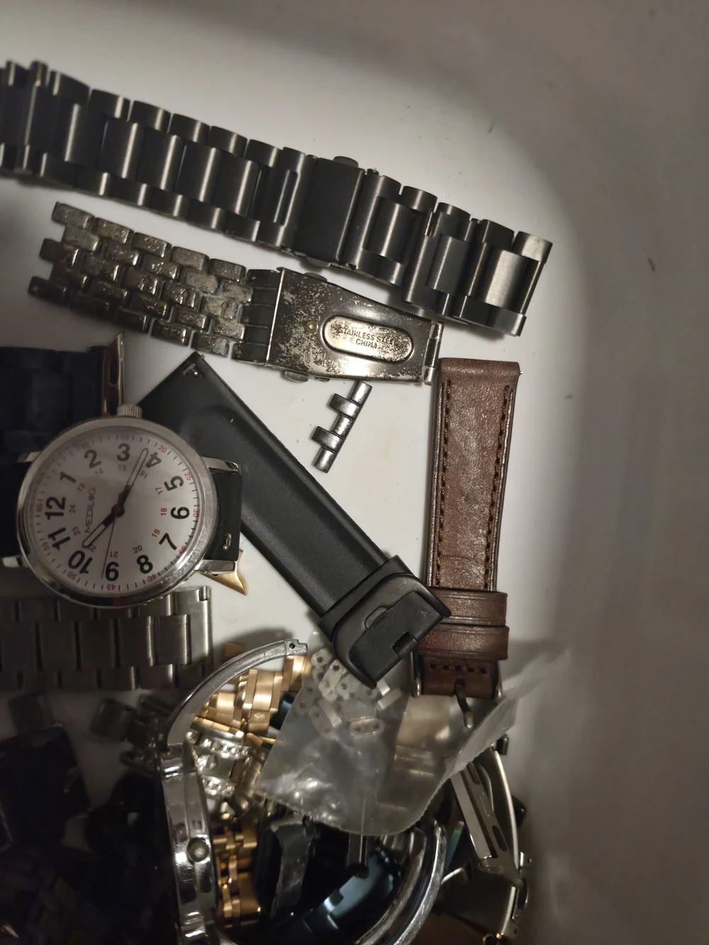 Mixed Watch Straps and Replacement Bands - Black, Silver, Blue, Pink, Yellow